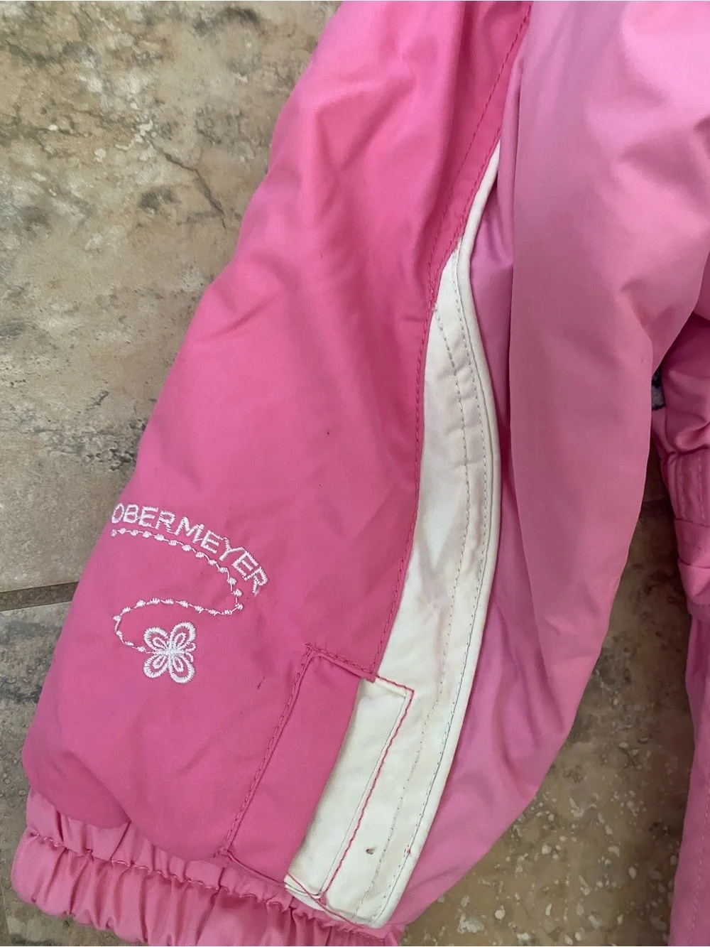 Obermeyer Preschool Girls Pink Belted One-Piece Ski Snow Gorpcore Suit Size 2
